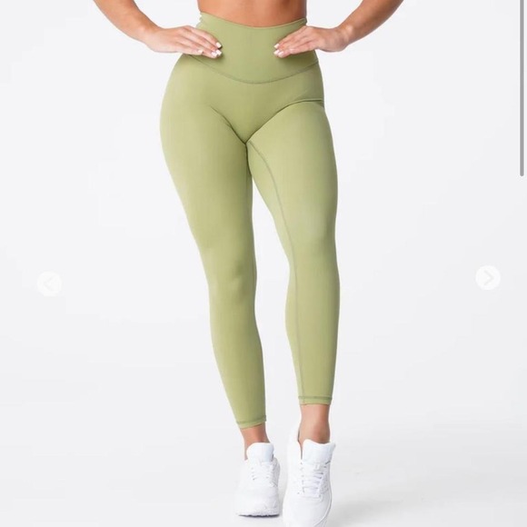 NVGTN Olive Green Signature Leggings - Picture 3 of 5